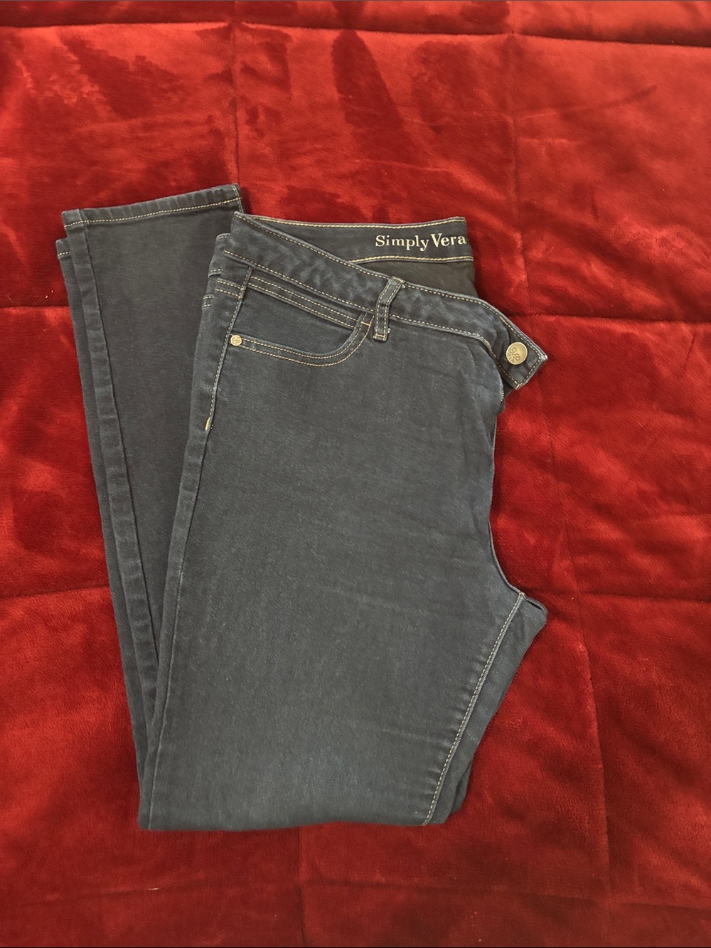 Simply Vera Vera Wang Dark Blue Skinny Jeans